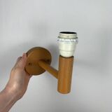 Scandinavian wooden wall light duo, beech, minimalist 1980