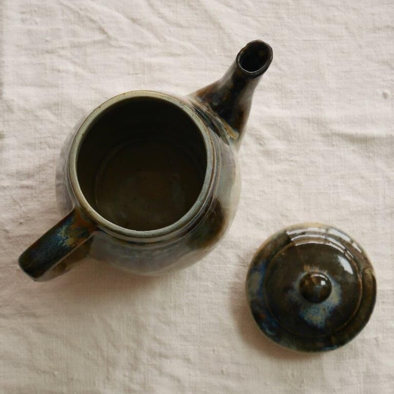 varnished sandstone teapot