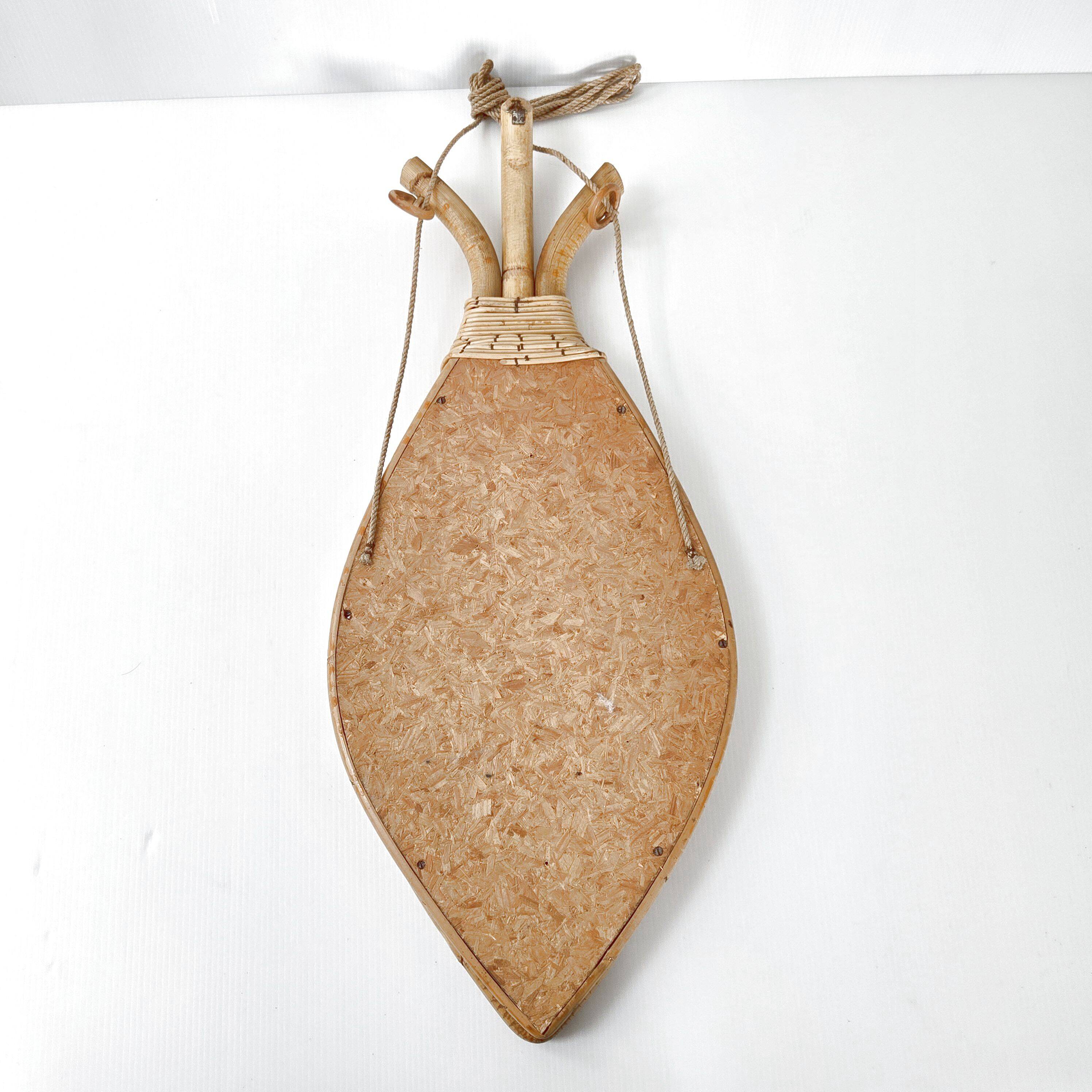 Vintage rattan mirror 1960