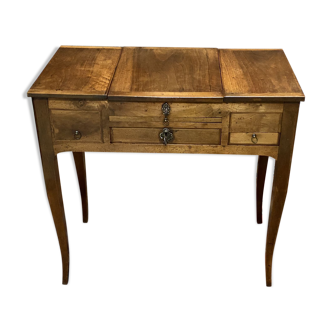 Dressing table with writing louis XV of the 18th century in walnut