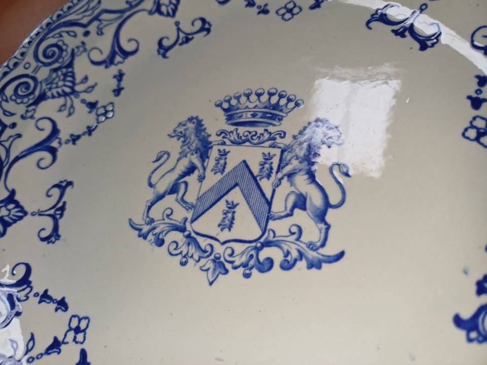Superbe lot de 5 assiettes plates anciennes