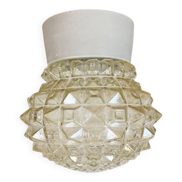 Vintage White Porcelain Ceiling Light, 1970s