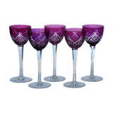 Series of 5 glasses wine from the Rhine Roemer Baccarat Crystal model S1132
