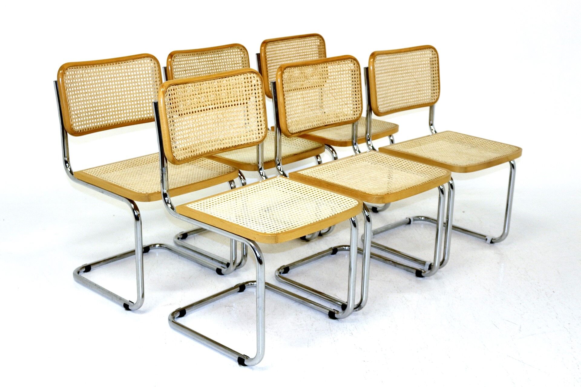 Set de 6 chaises "S32", Marcel Breuer, Italie 1970