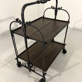 Brutalist wrought iron folding serving trolley 1960’s