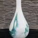 Vase, milky white with blue and green, glass, Germany, 1970s