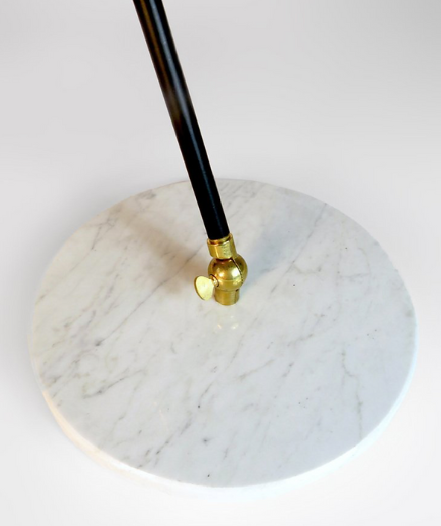 Lampe dabolo articulée laiton & marbre