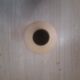 Tripod floor lamp - 1950s - wood and brass.