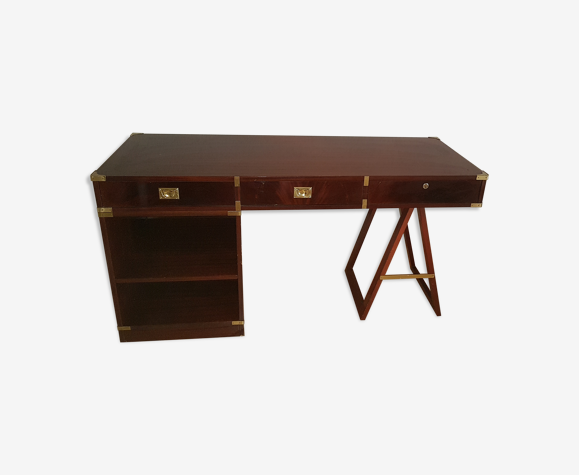 Bureau style marin en bois d'acajou de marque "belligotti"