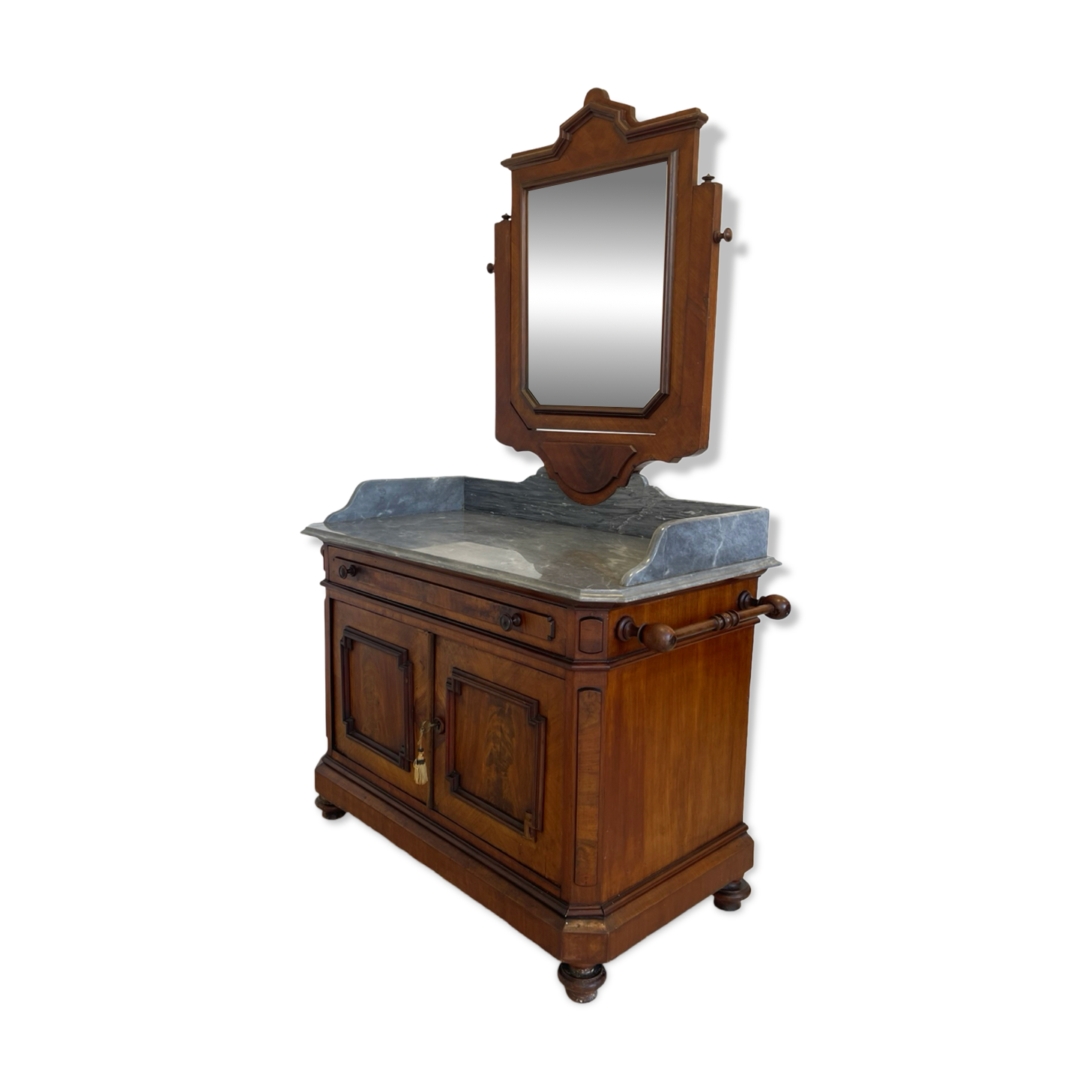 The antique walnut vanity , 19th century
