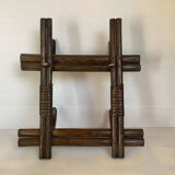 Bamboo, wicker and rattan coat rack