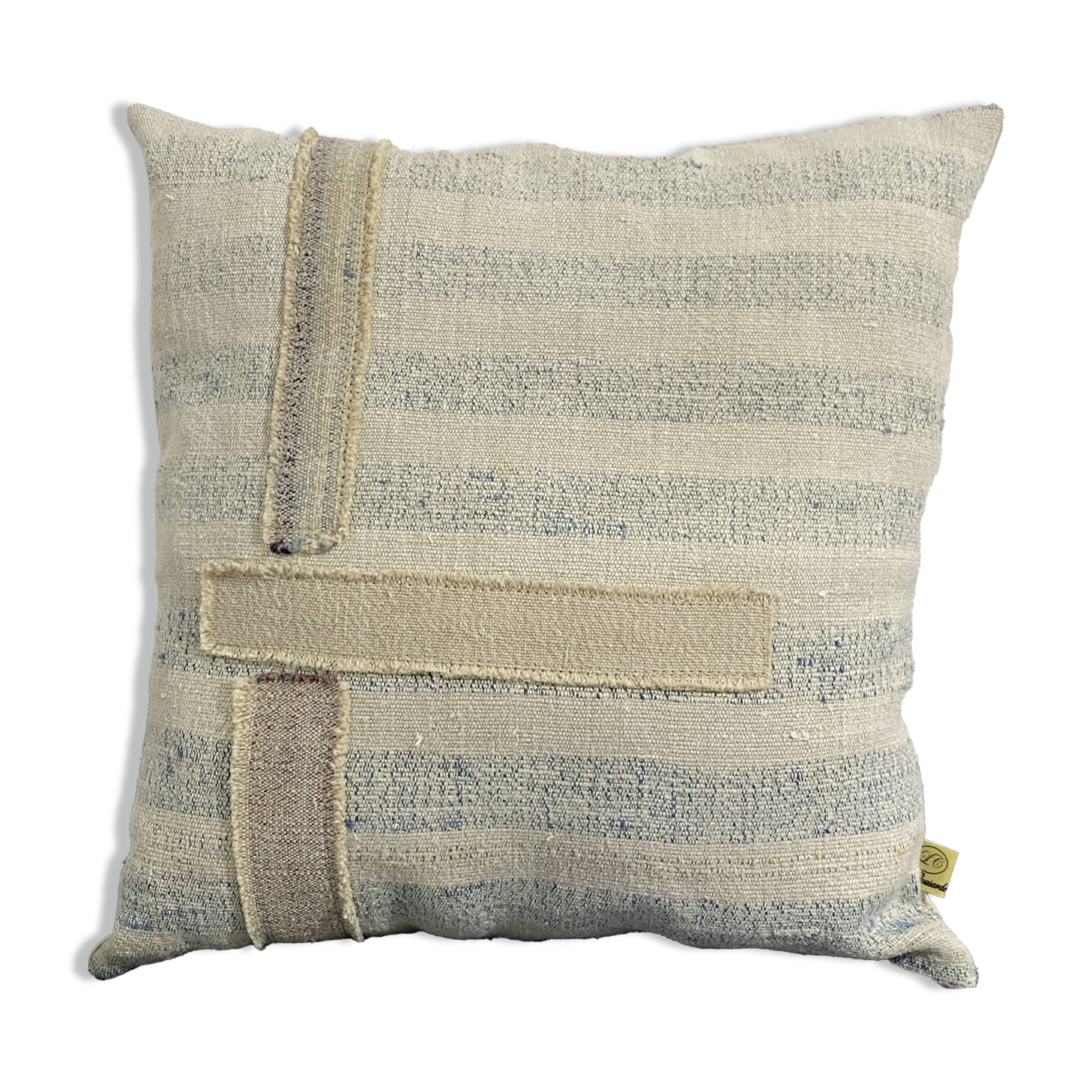 Handmade cushion in vintage fabric, Kilim style.