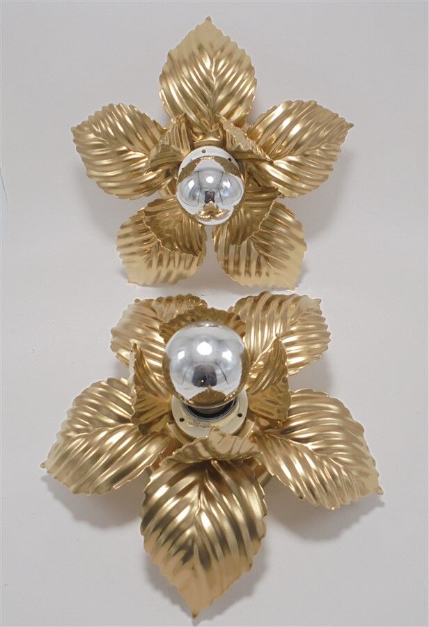 Pair of flower sconces