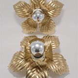 Pair of flower sconces