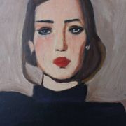 Peinture abstraite de modèle de femme figure moderne antique ancienne vintage 19