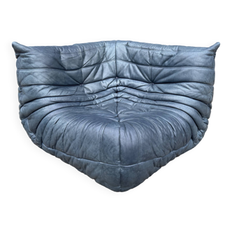 100% authentic Ligne Roset Togo original Petrol Blue leather