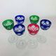 6 verres à liqueur Saint Louis modèle Massenet, colorés