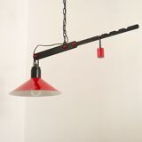 Danish suspension with balance counterweight