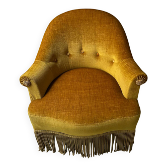 Mustard amber toadstool armchair