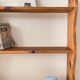 Shelf to stand or hang with 3 vintage wood trays