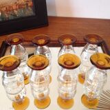 8 Art Deco rum glasses