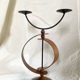 Danish teak candle holder