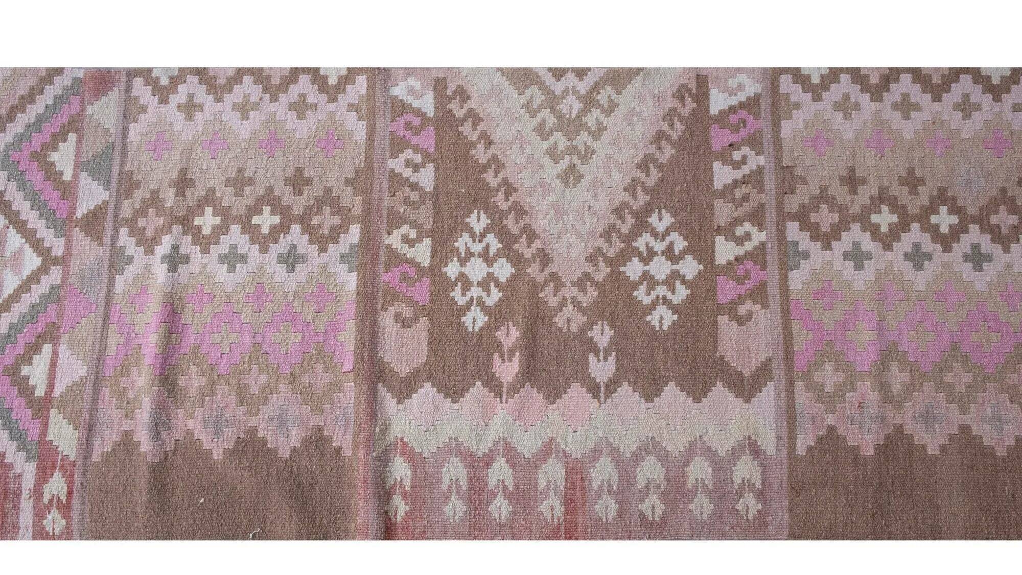 Vintage Turkish hallway rug 79x604 cm