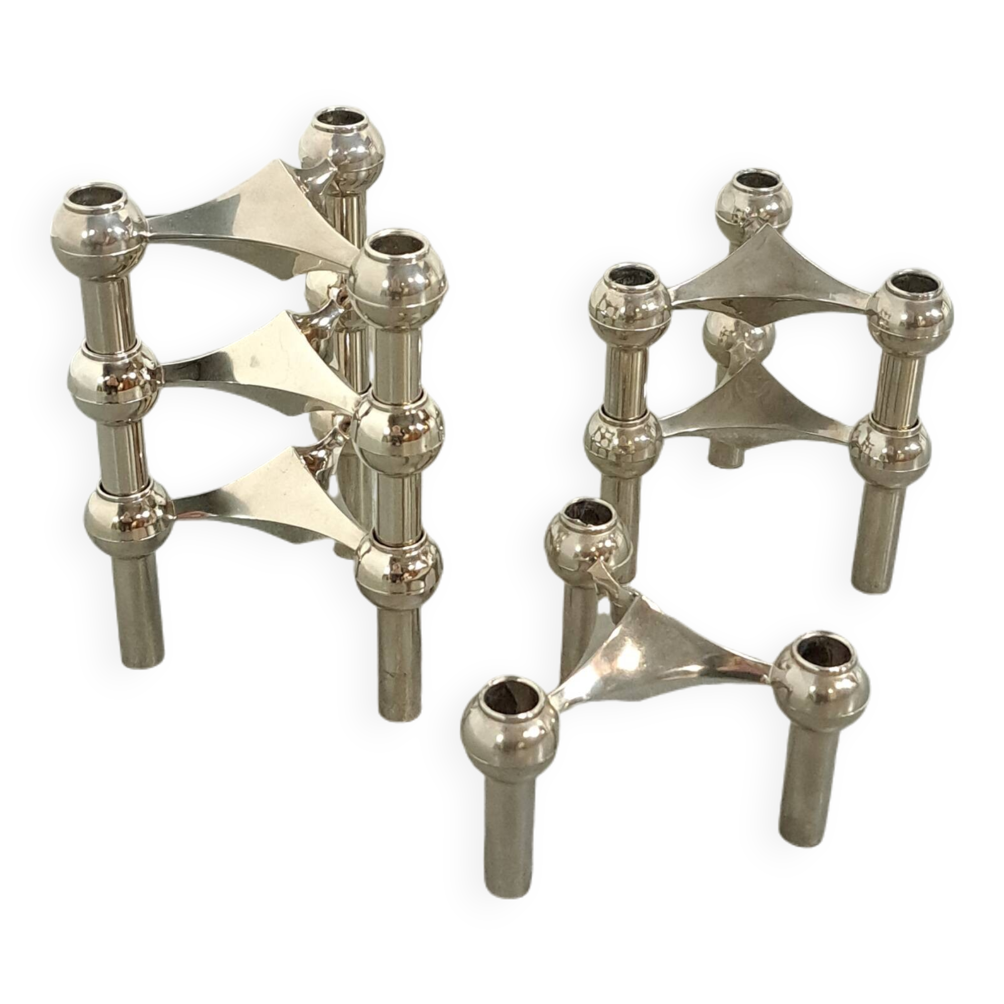 Design Nagel Stoff set kandelaren vintage