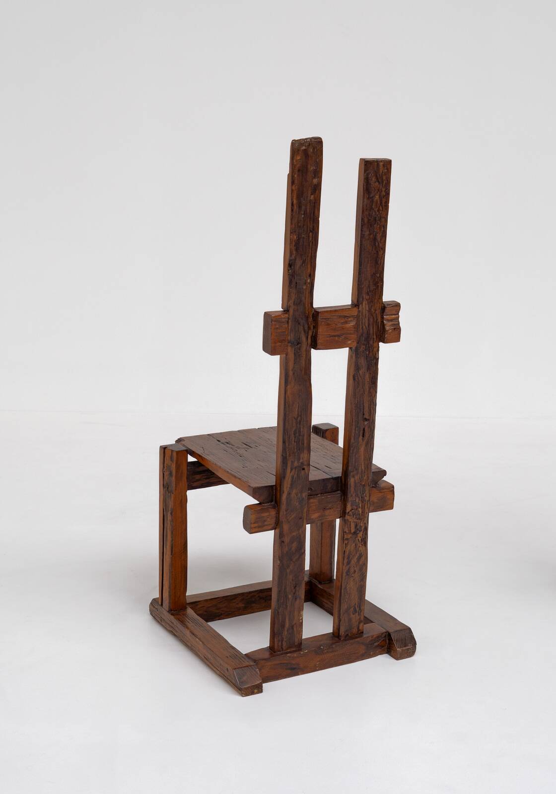 Pair of rustic Wabi Sabi Chairs, 1950s