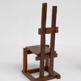 Pair of rustic Wabi Sabi Chairs, 1950s