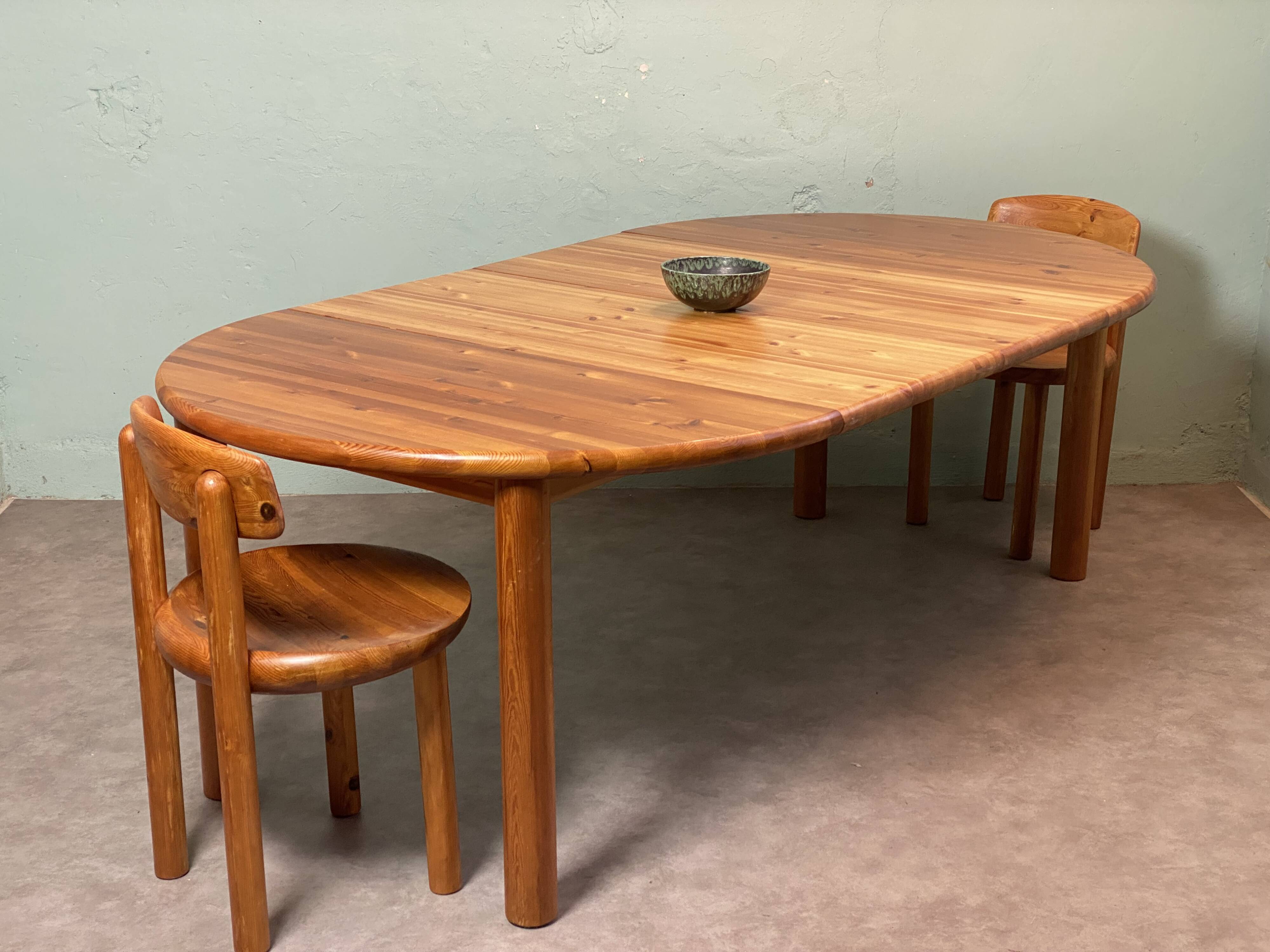 Table et chaises de Rainer Daumiller design scandinave des années 70