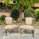 Paire de fauteuil en bois naturel de style louis xv xix eme siècle