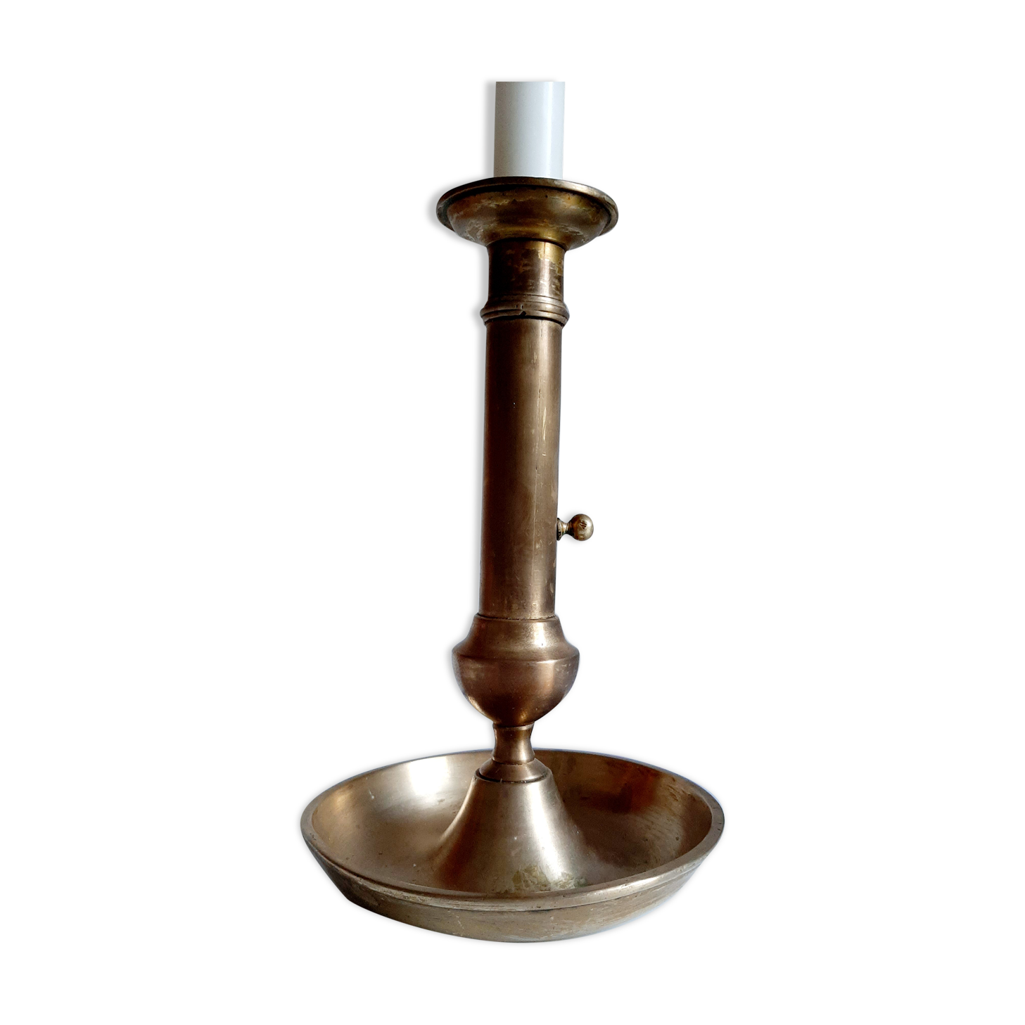 Old brass candle holder