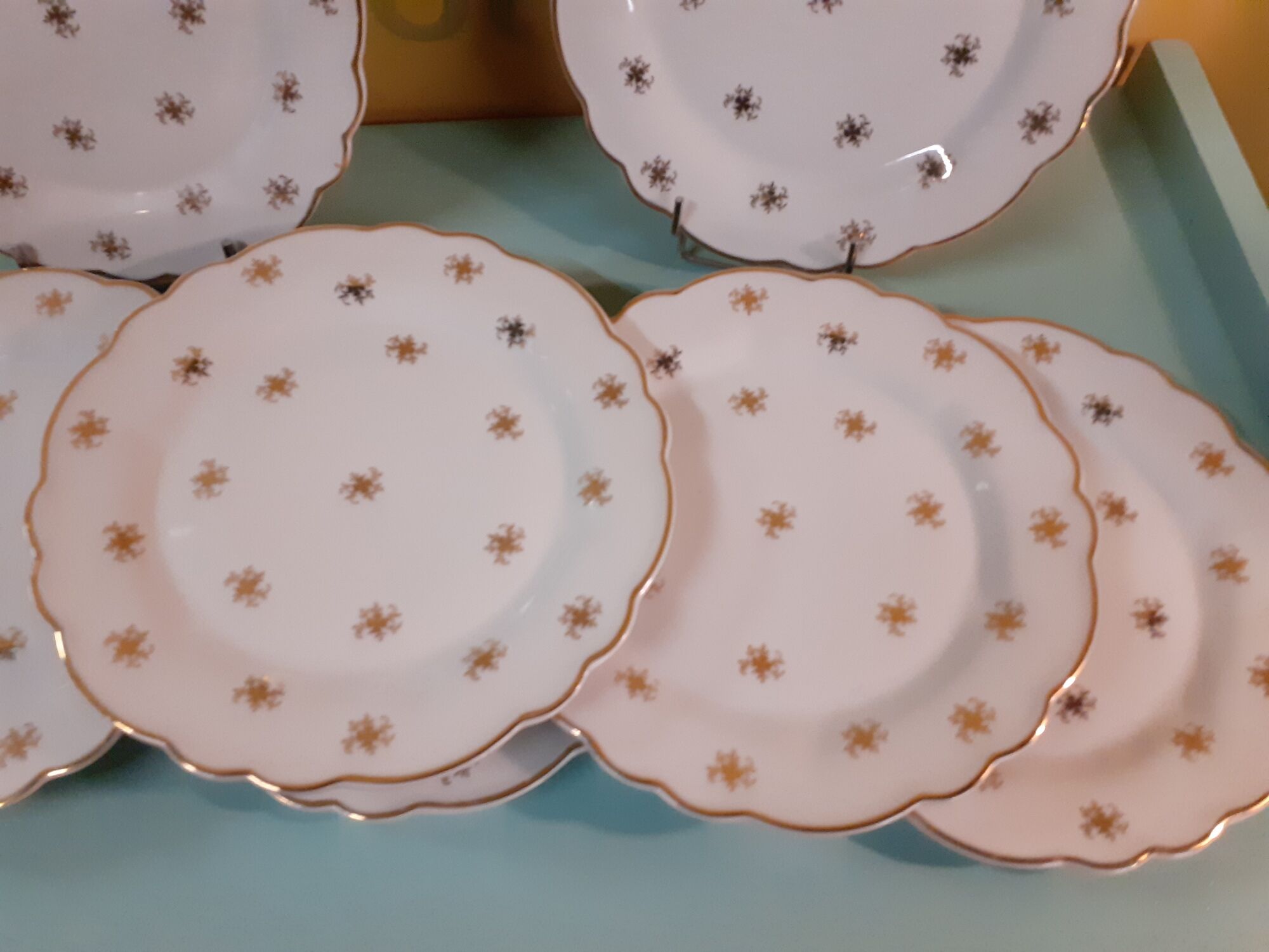 Dessert plates batch of 10 - porcelain from Limoges Salmon & cie