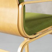 Bentwood chair in green upholstery Bill Stephens style, Denmark, 1970s