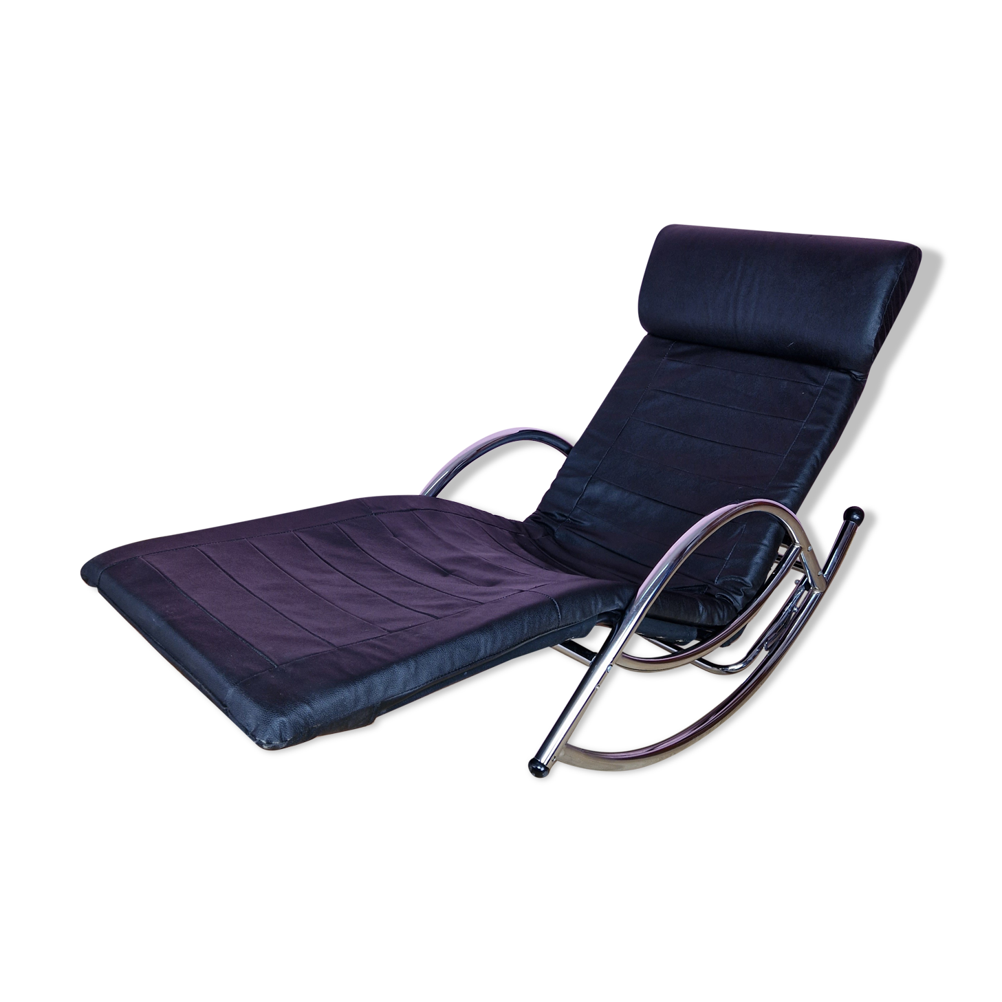 Vintage italian rocking chaise lounge, 1970s