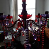 Lustre style baroque en cristal acrylique