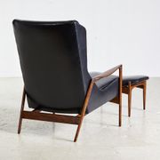Ib kofod larsen armchair with footrest