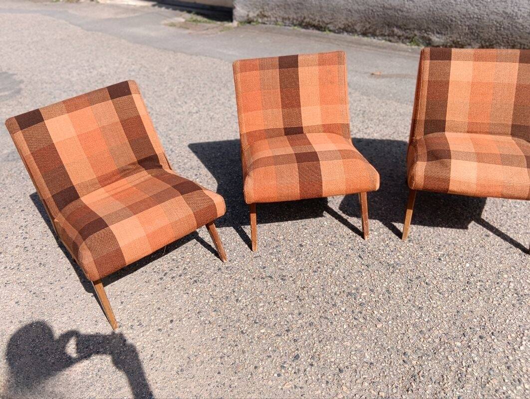 3 vintage 1960s armchairs
