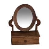 Miroir de coiffeuse pivotant en bois