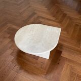 Petite table basse en travertin Ligne Roset vintage années 70