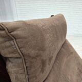 1970s, Scandinavian lounge chair, nubuck leather, canvas, beech wood.