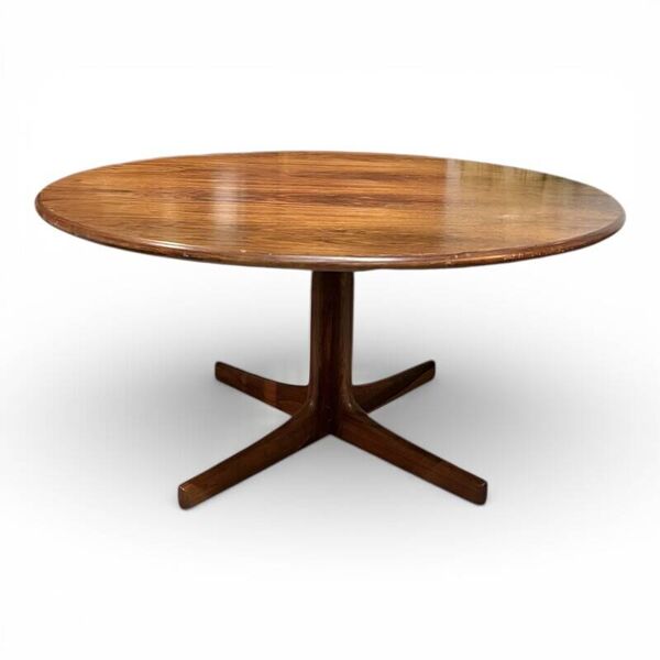 Table basse ronde en palissandre de Karl-Erik Ekselius, 1960