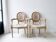 Beige Louis XVI armchairs in fabric