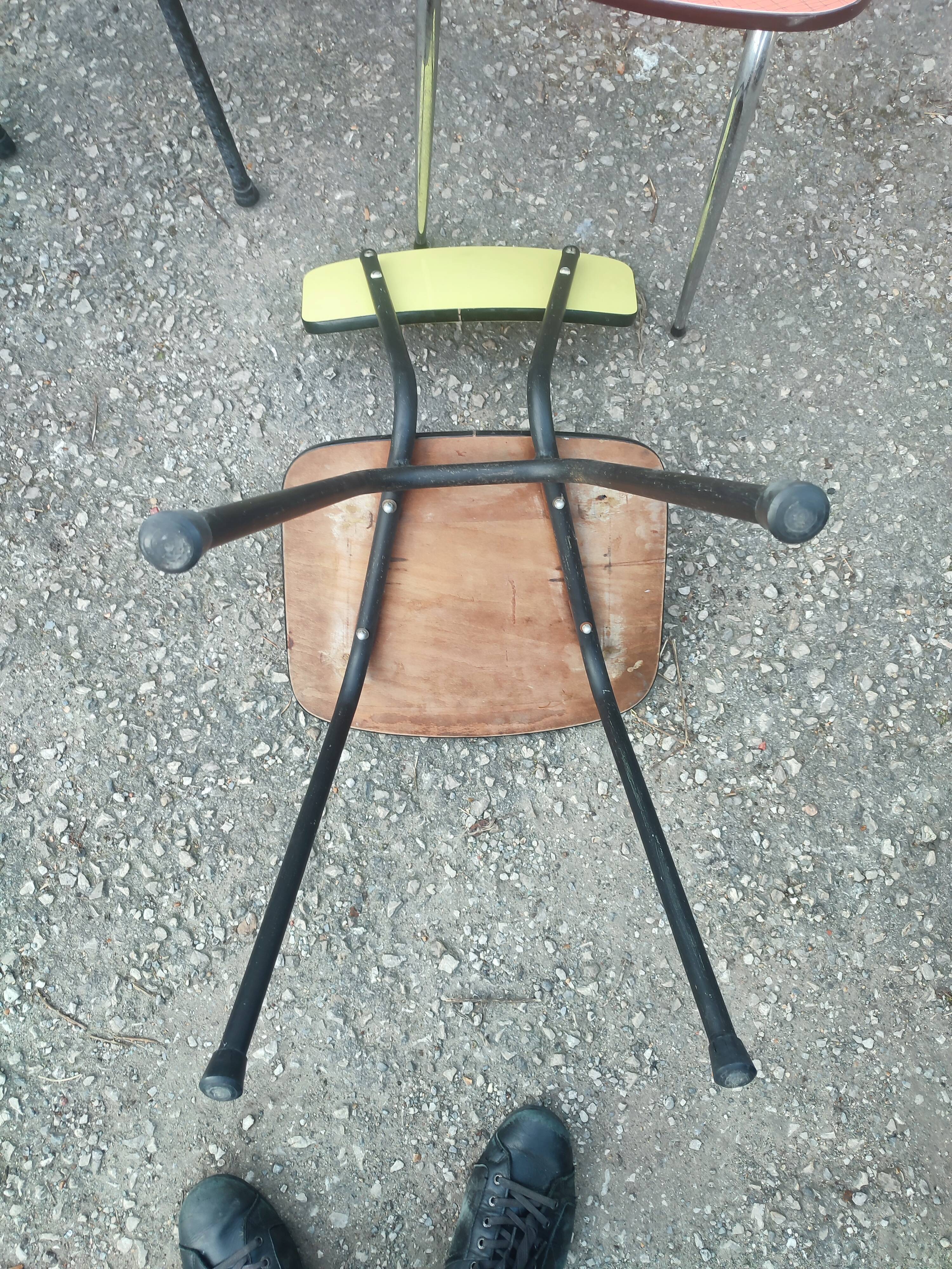 4 chaises formica vintage