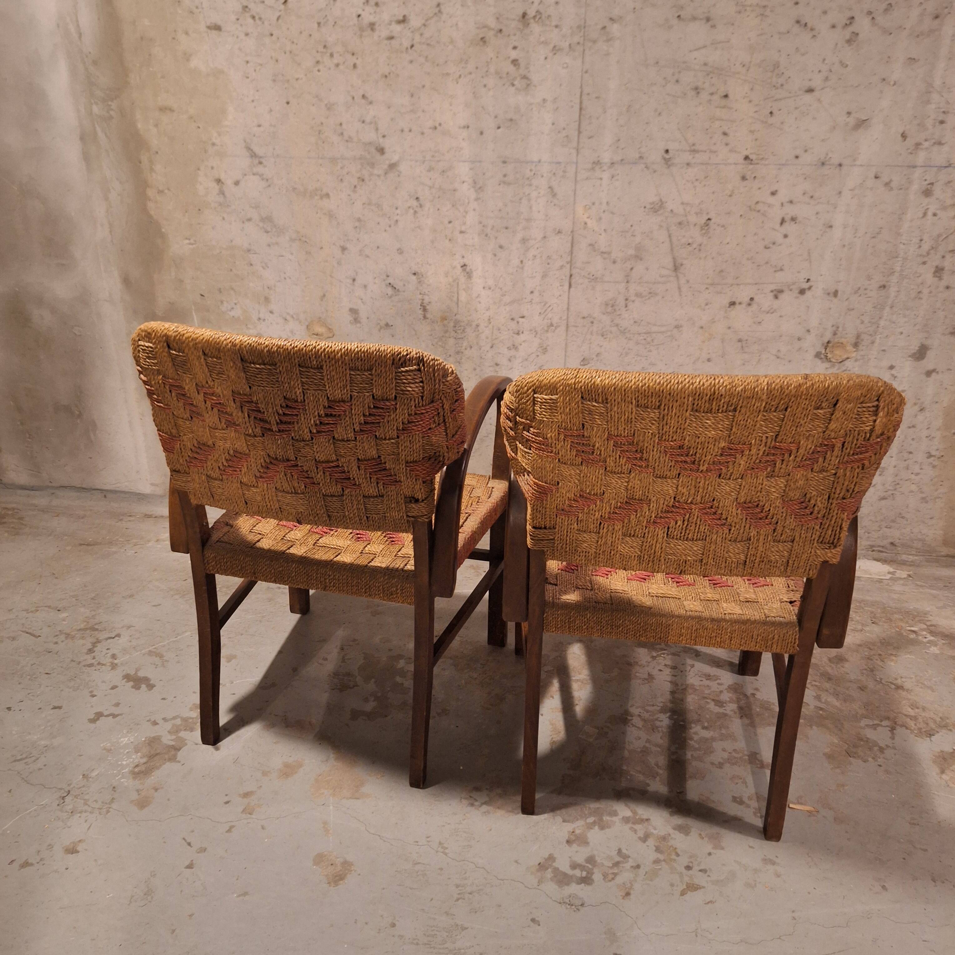 Pair of Bridge armchairs from the 1920s/30s