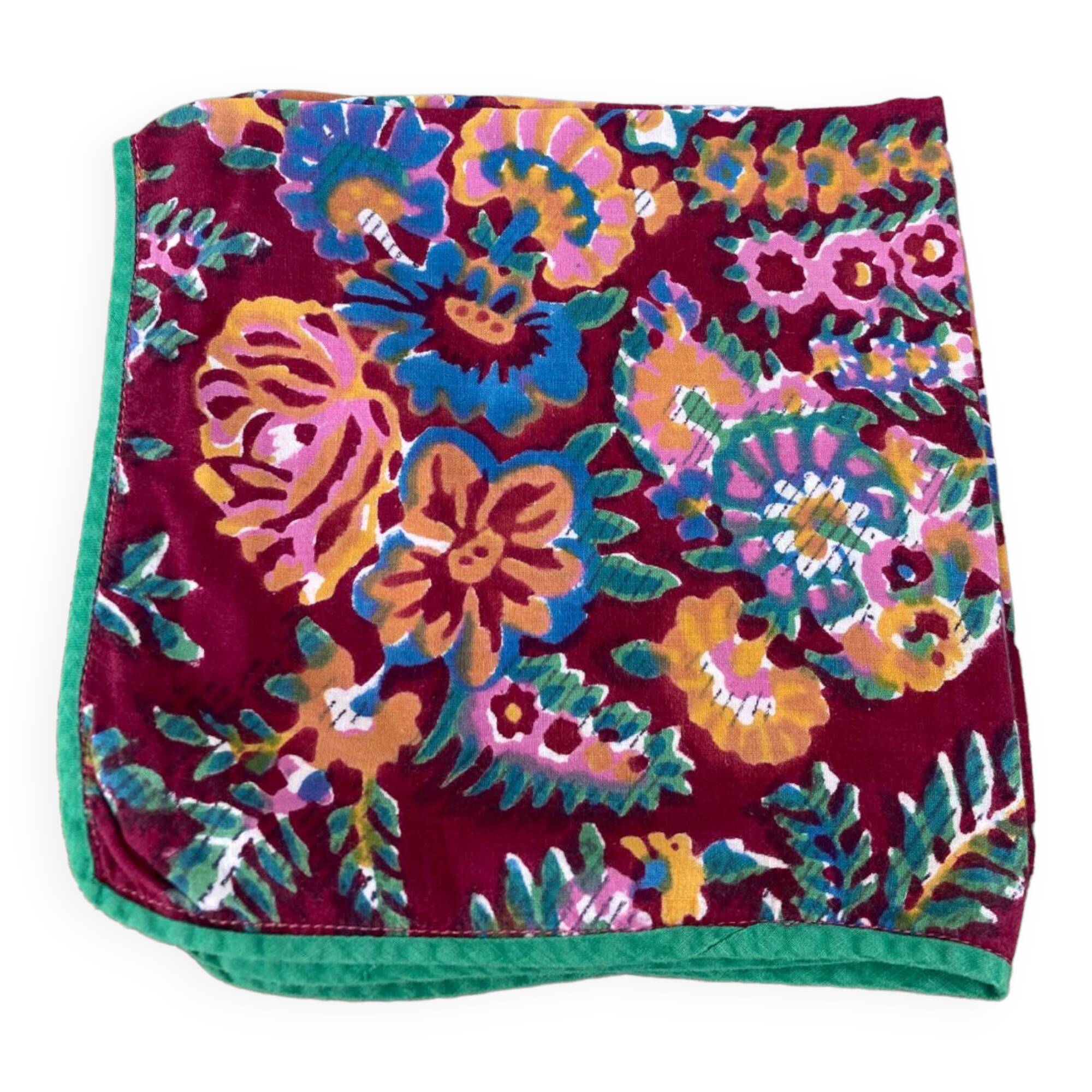 6 vintage Indian Simrane napkins
