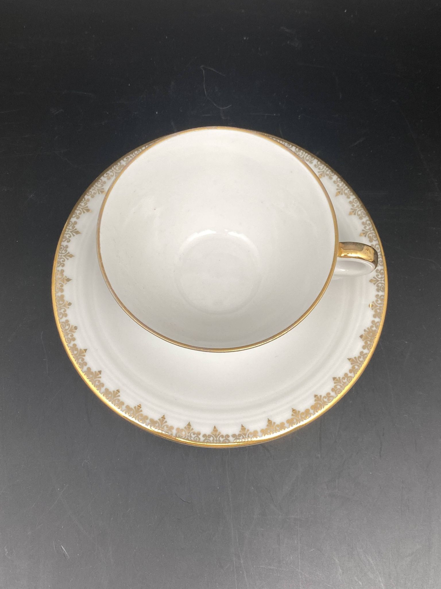 Service à thé/café porcelaine de Limoges blanche et dorure – MPM0724SV1