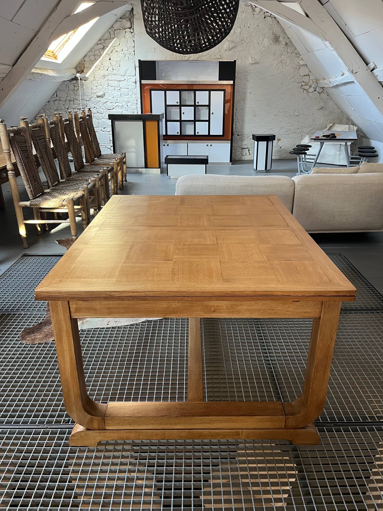 Table from the 1940s in light oak