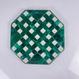 Jeu de solitaire en malachite de forme octogonale, 1950/70